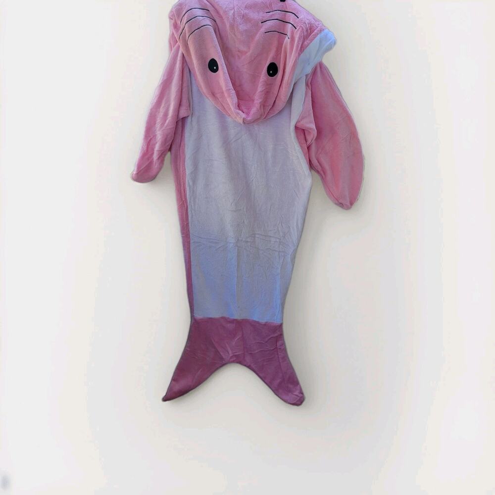 Unbranded‎ Dolphin One Piece Costume Kids OS Pink Excellent Sea Creature Hooded